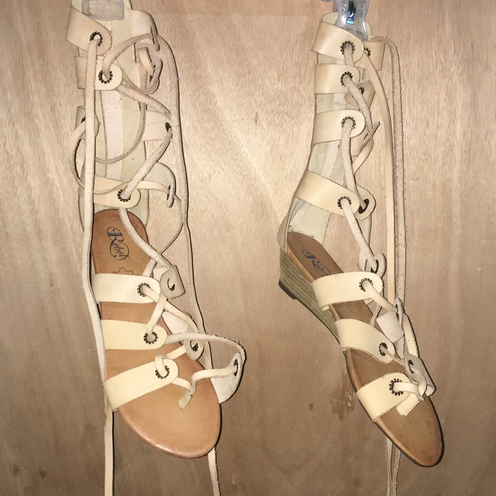 Leather Gladiator Sandals Size 9